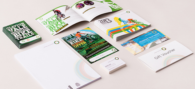 The print materials we've created for the The National Cycling Centre.